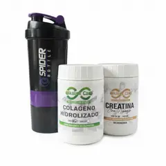ALKALINE CARE - Colágeno Hidrolizado 300gr + Creatina con Aguaje 300gr + Tomatodo Shaker