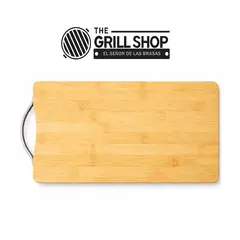 THE GRILL SHOP - Tabla de Cocina de Bambú con Mango de Acero