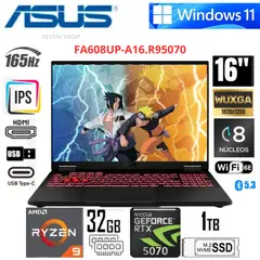 ASUS - Laptop TUF Gaming A16 16" WUXGA 165Hz AMD Ryzen 9-270 32GB RAM 1TB SSD RTX 5070 8GB