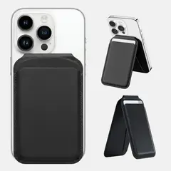 KASHITA - Magsafe Billetera Cuero Compatible iPhone con imán incluido compatibilidad para cualquier SmartPhone