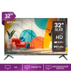 HYUNDAI - Televisor 32 Qled Google Tv Hyled3259qg