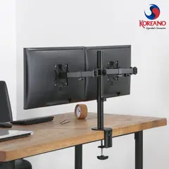 KOREANO SEGURIDAD E INNOVACION - SOPORTE DOBLE BRAZO ARTICULADO KOREANO DE ESCRITORIO PARA MONITOR DE 17 A 35 PULGADAS-KE32-2BN