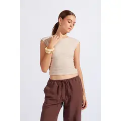 LUVARO - Top Textura Drapeado