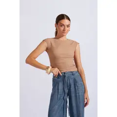 LUVARO - Top Textura Drapeado