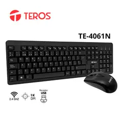 TEROS - COMBO TECLADO Y MOUSE INALÁMBRICO TE-4061N