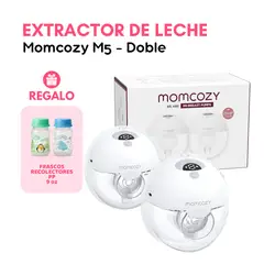 GENERICO - Extractor De Leche Portátil M5 - DOBLE / REGALO 2 RECOLECTORES PP