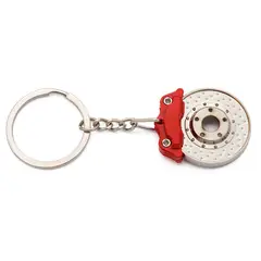 GENERICO - Llavero Disco De Freno Deportivo Con Caliper Brembo Color Rojo