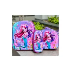 GENERICO - MOCHILA DE NIÑAS SIN RUEDAS 3 EN 1