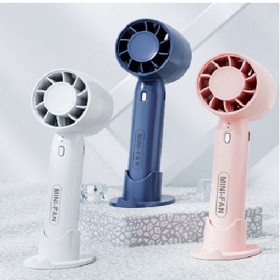Ventilador de mano portátil recargable con 2 velocidades Blanco