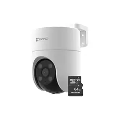Ezviz - Cámara Inalámbrica WiFi PT H8C Para Exteriores Full Hd + MicroSD 64 GB -
