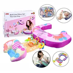 GENERICO - Almohada Multifunción DE Lactancia 5 en 1 Rosado