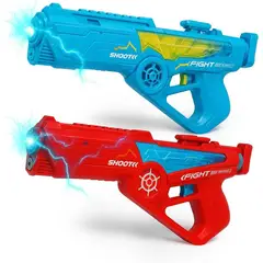 OEM - 2 Pistolas de Agua Eléctrica Automática de Larga Distancia con Luces LED Recarga por Succión