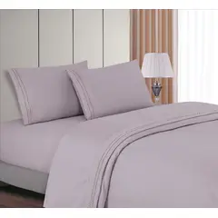 CASATEX - Juego de Sábanas 1.5 Plaza 100% Algodón con Bordado