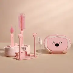 BABY - Set Limpiador de Biberones Portátil Kit Completo de Limpieza