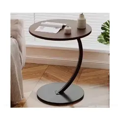 OTTOWARE - Mesa Auxiliar Circular Moderna 1 Nivel