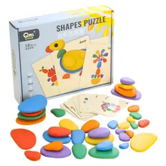 GENERICO - Piedras Apilables Coloridas Juego de Equilibrio Didáctico