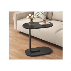 OTTOWARE - Mesa Auxiliar de Centro Oval Color Negro