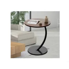 OTTOWARE - Mesa Auxiliar de Centro Oval Color Marron