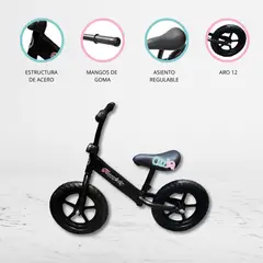 HAPPY BABY - Bicicleta De Equilibrio Ajustable «HAPPY BABY» BLACK
