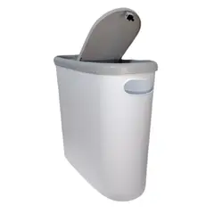 GENERICO - Papelera Slim para Baño con Tapa Push Diseño Compacto y Moderno