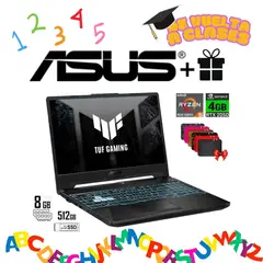 ASUS - LAPTOP TUF GAMING RYZEN 5 15.6" FHD 7535HS 8GB RAM 512GB SSD 4GB GRAFICA +REGALO