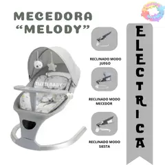 BABI - SILLA MECEDORA DIDACTICA MELODY MUSICAL CON BLUETOOTH - GRIS