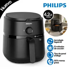 PHILIPS - Freidora de Aire Manual NA120-00 4.2 Litros