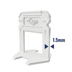 QEP - Anclas Planas de 1.5 mm para nivelación de piso y pared XTREME - bolsa 100 unidades