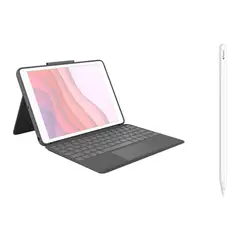 LOGITECH - Teclado Combo Touch Ipad 789na + Apple Pencil - Gris