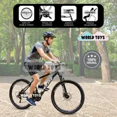 VELOX - Bicicleta Montañera Deportiva Aro 29 «Roma MTB II» Black & White