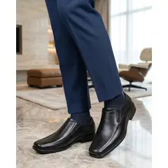 GENERICO - Mocasines de vestir con elástico en Cuero Genuino