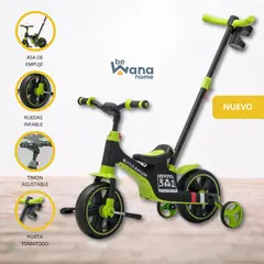 GENERICO - Bicicleta Guía 3 en 1 para Niños «CYCLO GUÍA» GREEN