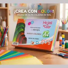 GENERICO - Papel de Colores Arcoiris - Paquete X500 hojas