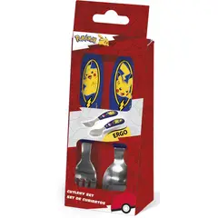 POKEMON - SET DE 2 CUBIERTOS METALICOS (CUCHARA Y TENEDOR)