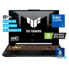 ASUS - LAPTOP TUF GAMING F16 INTEL CORE 5 210H FX607VJ-RL009 RAM 16GB SSD 512GB 16" WUXGA IPS RTX 3050 6GB
