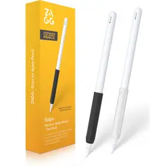ZAGG - Grip de silicona para Apple Pencil - set de 2 unidades color Negro/Blanco