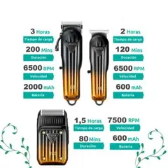 GENERICO - CORTADORA PELO TRIMMER SHAVER SET X3 PROFESIONAL VGR V-644