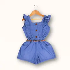 DANUS - Enterizo short bobos denim niña