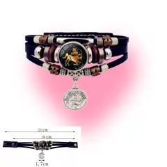 GENERICO - Pulsera de 12 constelaciones de cuero