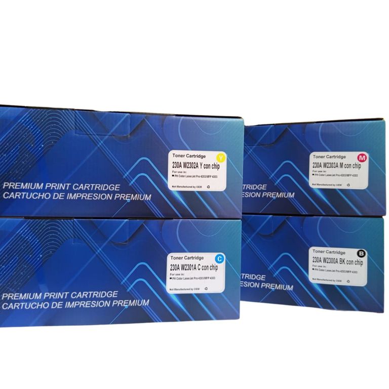 KIT DE TONER COMPATIBLE 230A NEGRO CIAN YELLOW MAGENTA