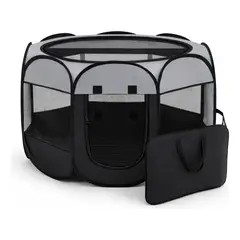 GENERICO - CORRAL DE TELA PARA MASCOTA TALLA XXL PLEGABLE - GRIS