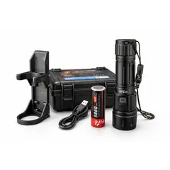 GENERICO - LINTERNA RECARGABLE CON ZOOM LANTUN W5239 DE 3500M LUZ FUERTE BATERIA DE 8800MaH