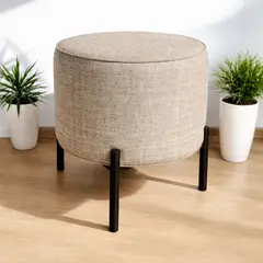 GENERICO - Puff Rosseta Redondo Nantes Ivory