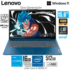 LENOVO - Laptop IdeaPad Slim 3 15IAH8 Intel Core i5 12450H Ram 16GB 512GB SSD 15.6 Windows 11