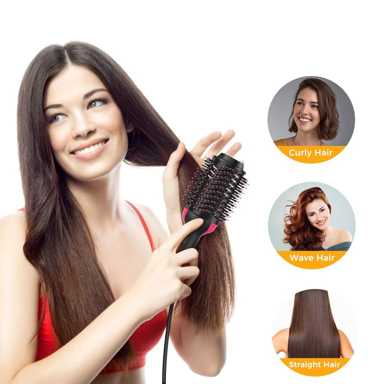 Cepillo Secador de Cabello 3000w Alisador Ondulador 3 En 1 Multifunciónal