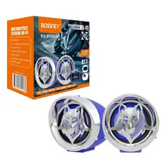 GENERICO - Set Parlante Alarma Para Moto Universal Bossney Con Bluetooth Lila