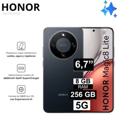 HONOR - Magic 8 Lite 8RAM 256GB - Negro Medianoche