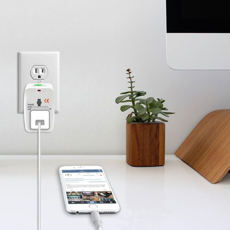 Adaptador de Corriente Universal Portátil en Todo el Mundo Todo en UNO Internacional de Viaje
