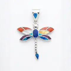 GENERICO - Dije Colgante Libélula Ayni Azul en Plata 950 - Símbolo de Reciprocidad