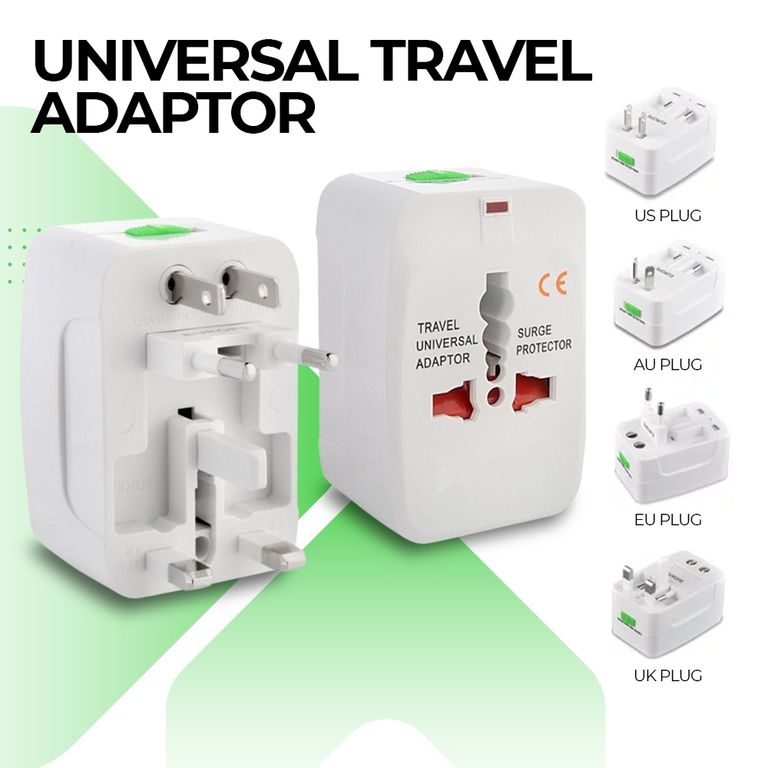 Adaptador de Enchufe Internacional Universal Europa USA y Más Todo en Uno Viajero